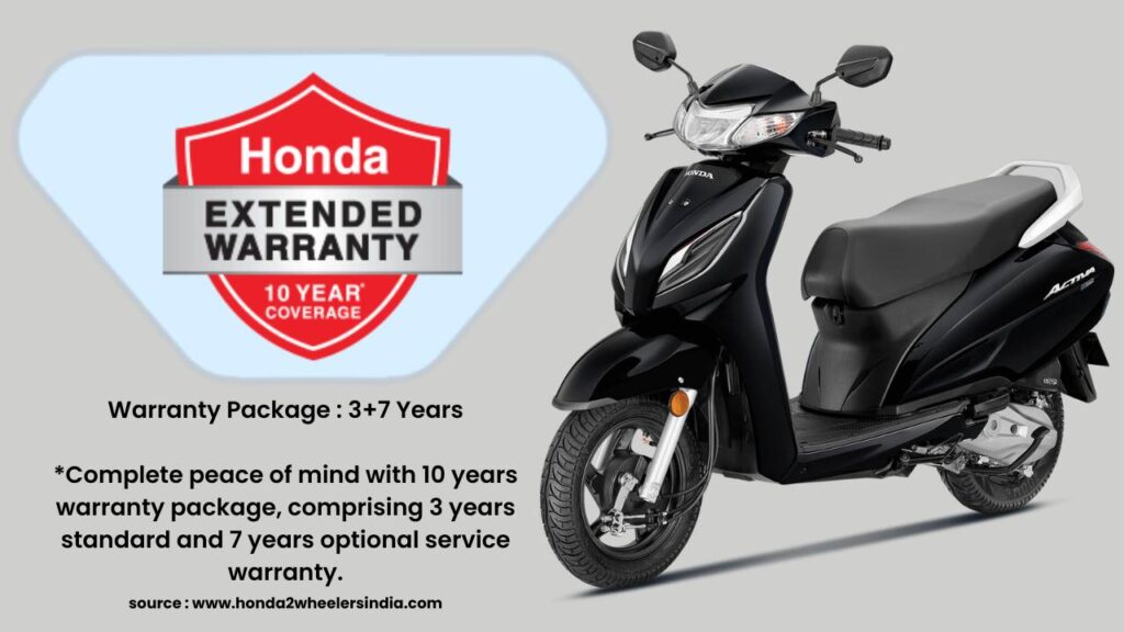 honda activa 10 years warranty